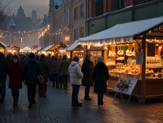Świąteczny jarmark w Pradze, gdzie polski język rozbrzmiewa na każdym kroku